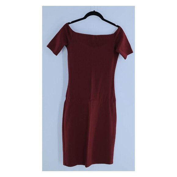 REFORMATION Orlando Mini Dress in Garnet Red Burgundy Fitted NWOT - Picture 4 of 6